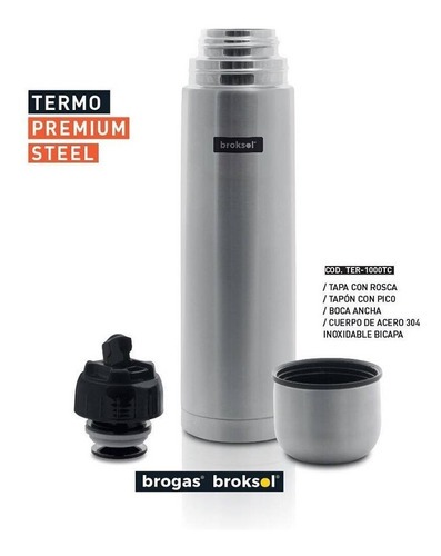 Termo Acero Inoxidable 1lt.